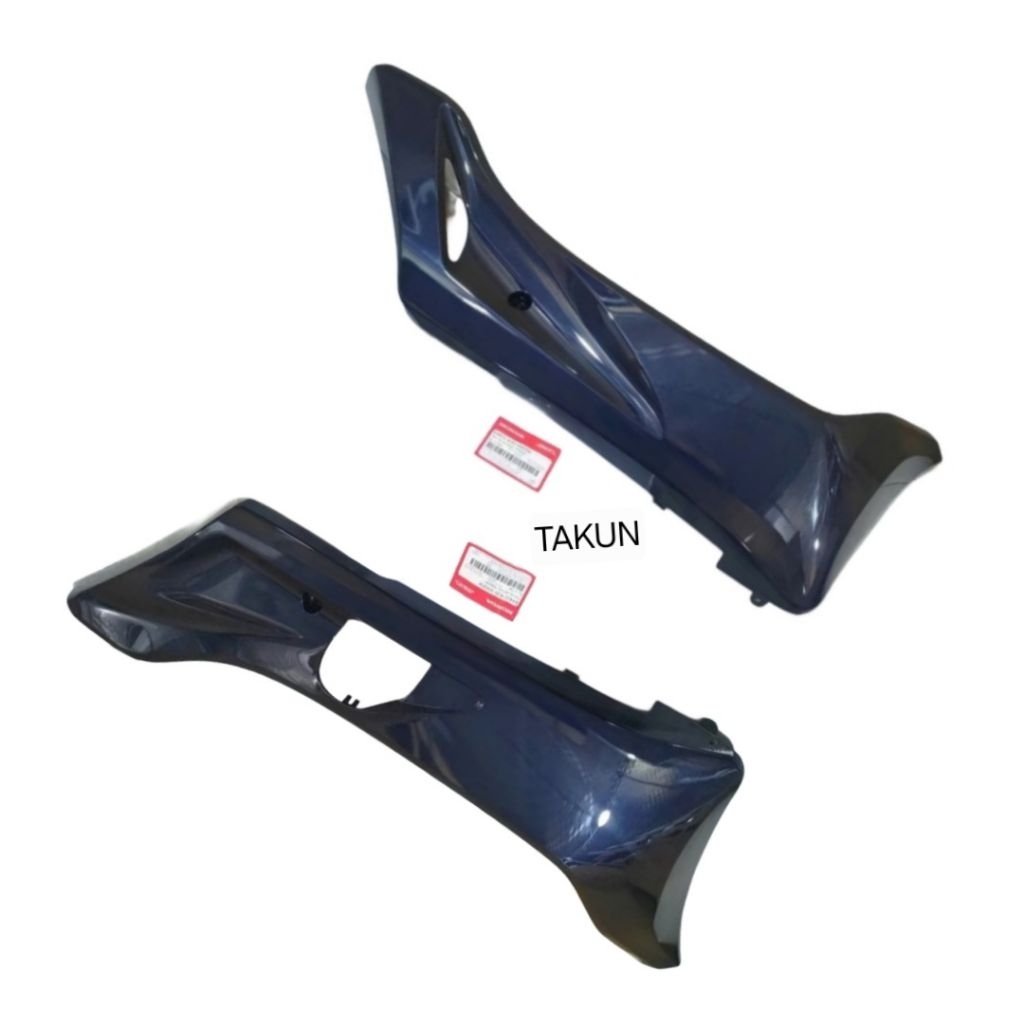 Cặp ốp nhựa xanh mực, nẹp chống ốp sàn thanh cạnh PCX 2015-2017... zin Honda phải 64431-K35-V00ZW, t