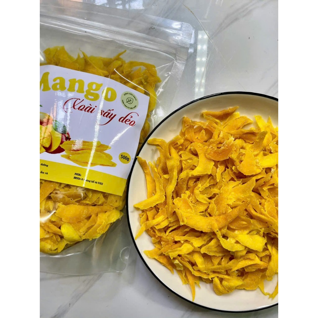 xoài sấy dẻo muối ớt sợi nhỏ 250gr - xoài sấy muối ớt