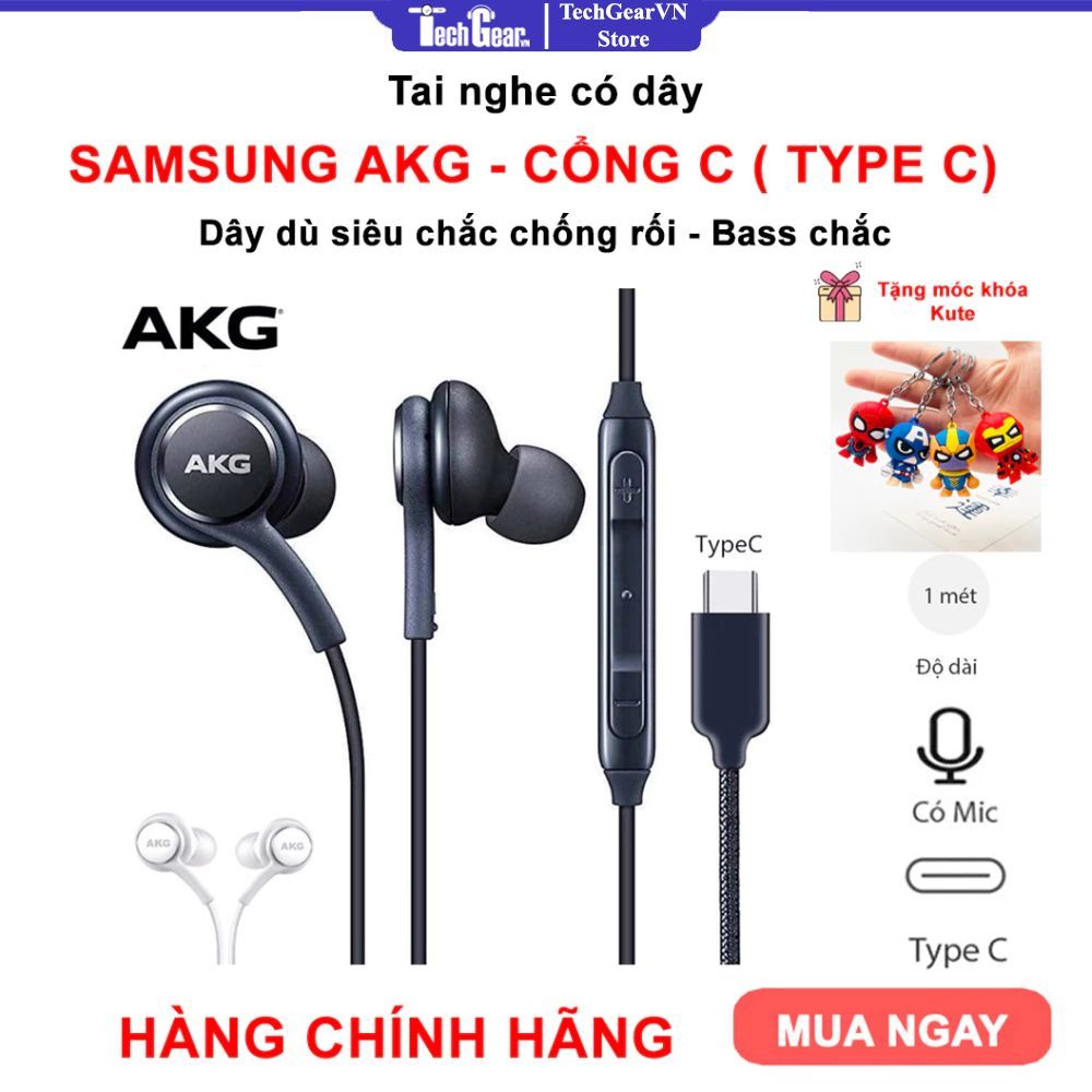 [Tặng móc khóa] Tai nghe có dây Samsung AKG cổng C (Type C) có Mic
