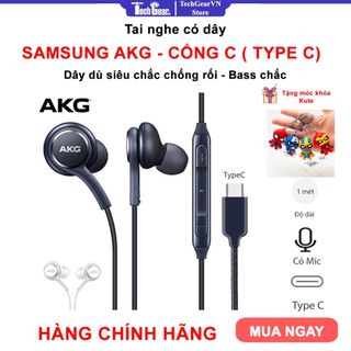   Tặng móc khóa  Tai nghe có dây Samsung AKG cổng C  Type C  có Mic - Hàng chính hãng 