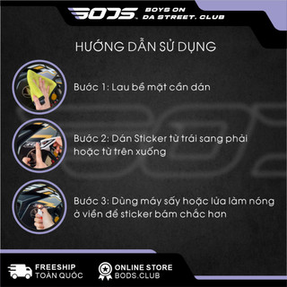 Combo 2 Tem dán xe logo sticker "JDM JAPAN POWER"