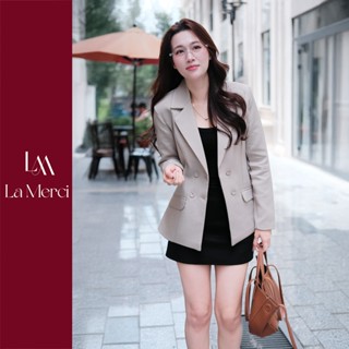  Áo Blazer nữ công sở TRACY áo vest nữ cách điệu chất vải veston nhập 2 lớp La Merci B13 