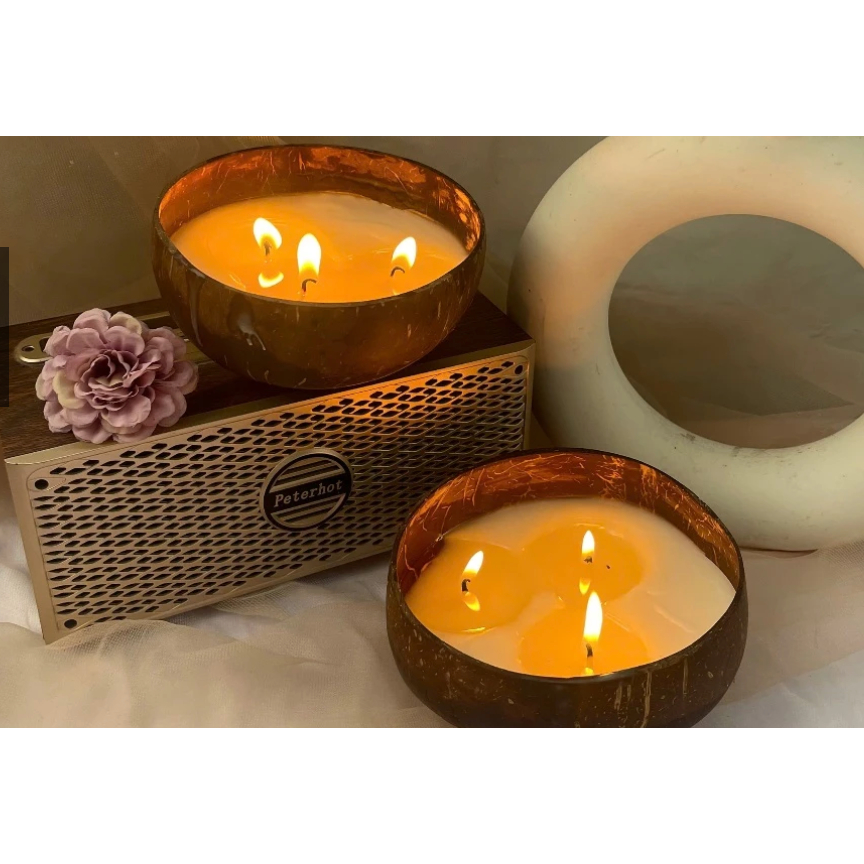 Bát gáo dừa, nến gáo dừa không khói