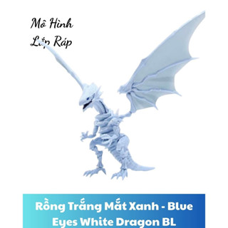 [Tặng thêm 2 đầu] Mô Hình Lắp Ráp Rồng Trắng Mắt Xanh - Blue Eyes White Dragon BL