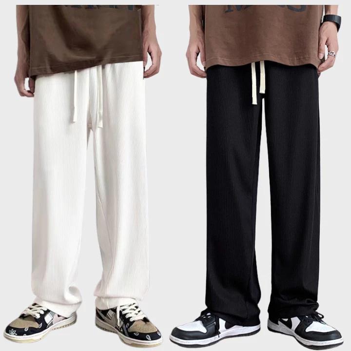 Quần Ống Rông Nam Baggy Dáng Suông Nhung Tăm Mềm Mại Thời Trang Siêu Đẹp