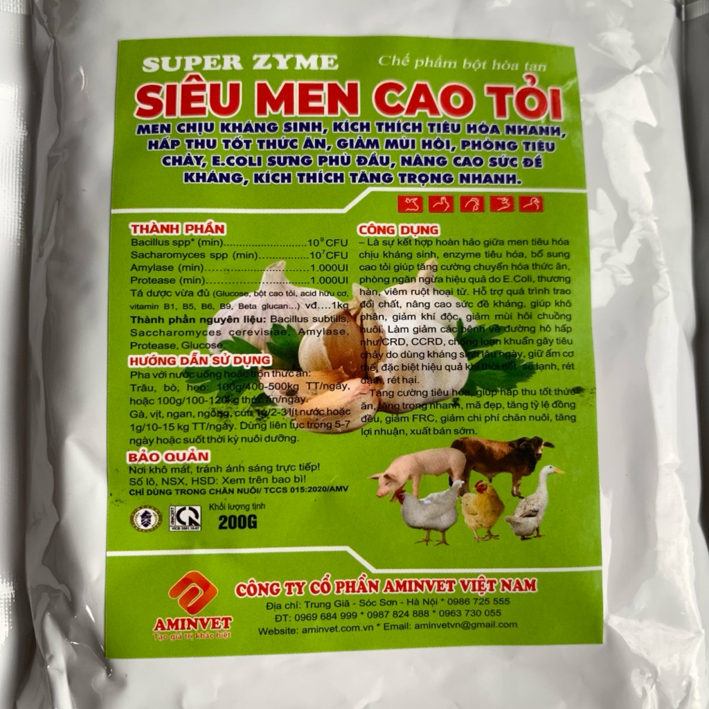 [Men cao cấp] 1Kg Siêu men cao tỏi, tăng cường miễn dịch, kích thích tiêu hoá thức ăn.