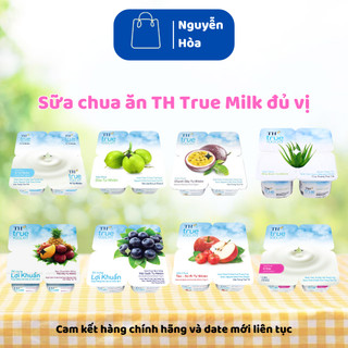  24 hộp Sữa Chua Ăn TH True Milk Đủ Vị Từ Tự Nhiên Dâu Nha Đam Hỗ Trợ Tiêu Hóa Nguyễn Hòa 