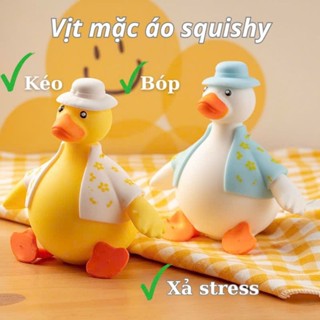  Đồ Chơi Nắn Bóp Đàn Hồi Giảm Stress Hình Chú Vịt Hoạt Hình - Con Vịt Nắn Bóp Đàn Hồi Squishy Mochi hot trend 