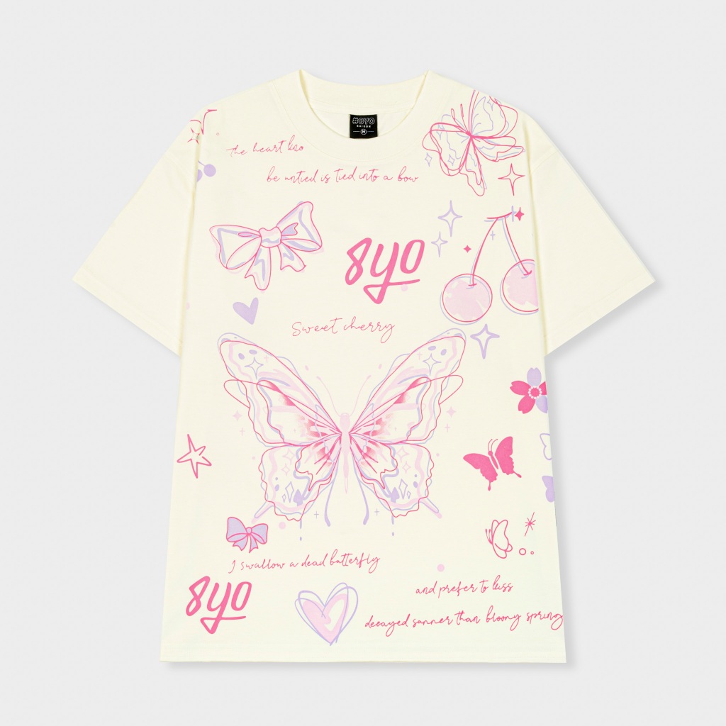 Áo Thun 8YO BUTTERFLY Tee Cotton Mềm Mịn Mát - Áo Phông Local Brand Unisex Nam Nữ Form Rộng | BigBuy360 - bigbuy360.vn
