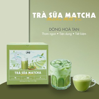  Trà Sữa Matcha Latte DalatFarm - Hộp 240g  12 túi x 20g  