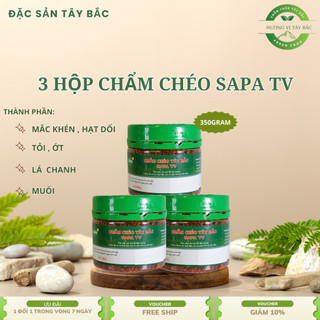  Combo 3 Lọ Chẩm Chéo SAPA TV – Gia Vị Tê Cay Chuẩn Tây Bắc – Lọ 350g 