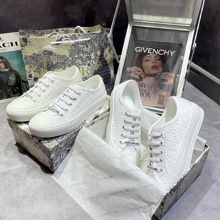 Giày Thể Thao Nam Nữ Dio Walk Embroider Cotton họa tiết vải trắng full , Giày Dio B56 Cao Cấp Quảng Châu