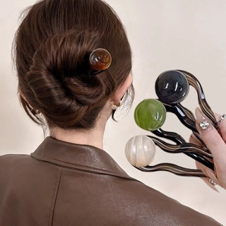  Trâm cài tóc hình chữ U gỗ ngoc trai đơn màu sắc phong cách Trung Hoa mặc áo dài sườn xám xinh xắn cho nữ 