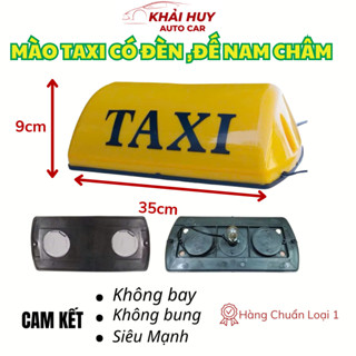 Mào TAXI hút nam châm gắn nóc ô tô và đèn LED chữ Taxi gắn kính trước nhiều màu