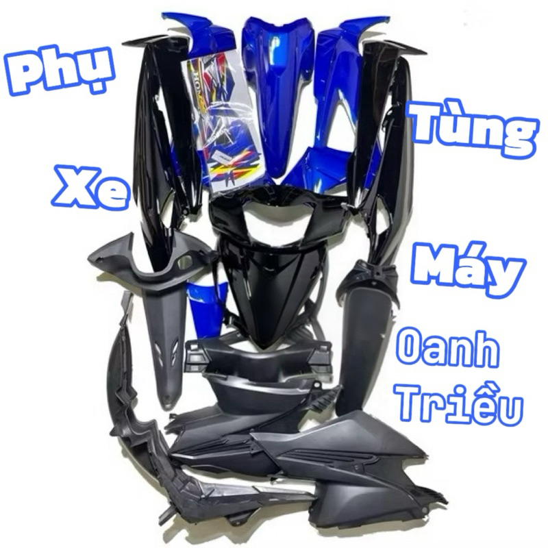 Bộ dàn áo xe Wave RSX 100 đời 2008 đến 2009-nhựa ABS nguyên sinh tặng kèm tem