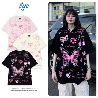 Áo Thun Nam Nữ 8YO "Butterfly" Tee Cotton 100% Unisex Form Rộng Tay Lỡ Oversize Local Brand