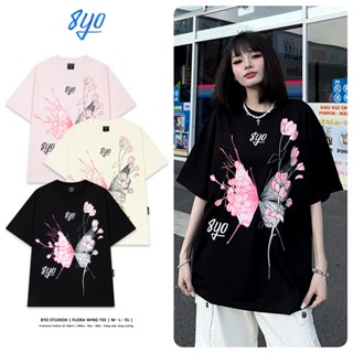 Áo Thun Nam Nữ 8YO "Flora Wing" Tee Cotton 100% Unisex Form Rộng Tay Lỡ Oversize Local Brand