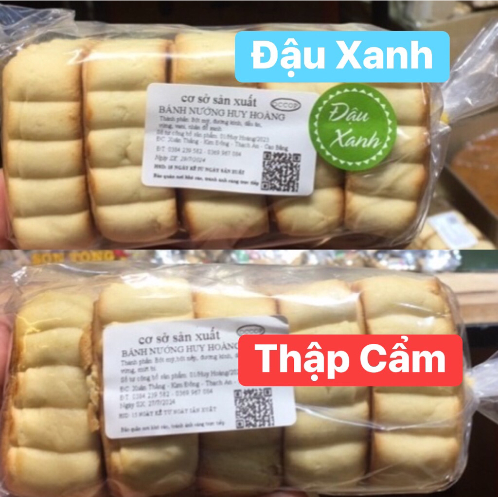 [Bánh Chay] Bánh nướng Huy Hoàng - Cao Bằng 1 túi 5 cái. Nhân đậu xanh và nhân thập cẩm.