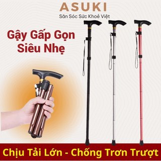 Gậy Gấp Gọn Chống Trượt Dành Cho Người Già ASUKI
