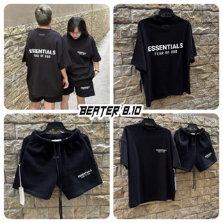   Chính hãng  Set Áo Quần Fear of God Essentials Jet Black SS25 Cực Chất - 125HO244360F - 160AS252000F | Beater8.10 