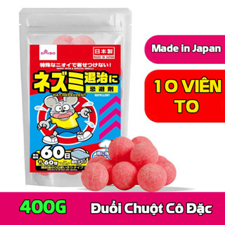 VIÊN ĐUỔI CHUỘT SIÊU MẠNH JAPAN - Gói 10 Viên To 400g, Xua Đuổi Chuột Siêu Hiệu Quả Bán Kính 100m