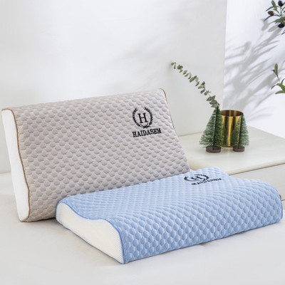 Gối cao su non băng lạnh H, gối ngủ người lớn cao su non êm ái mềm mại, giảm đau cổ vai gáy ( 1 cái) - Hizunbedding