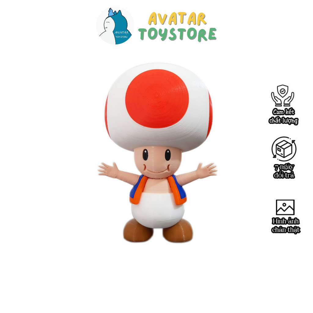 AVATAR Mô hình Toad Mario đồ chơi trưng bày độc lạ
