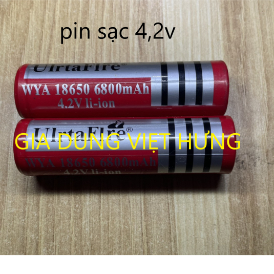 GIÁ 1 VIÊN PIN SẠC LITHIUM ION 18650 4.2V (2300mAh ) 6800mah
