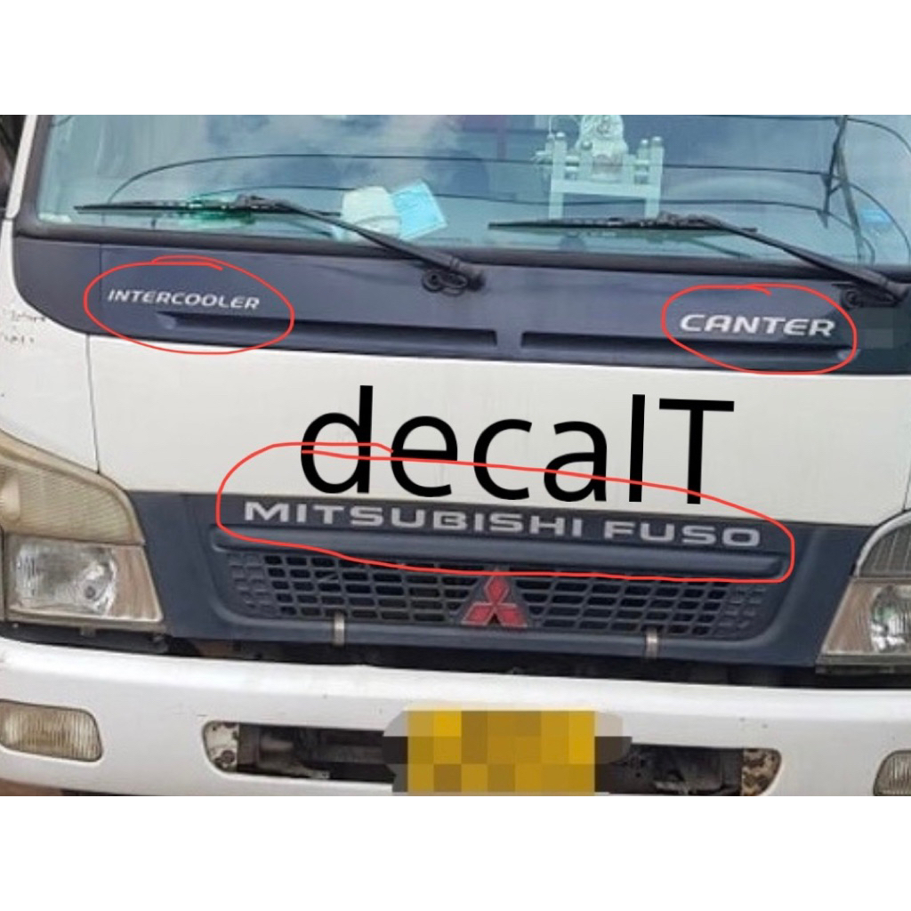 Tem Chữ Mitsubishi Fuso Canter Dán Đầu Xe Tải. Tem Dán Đầu Xe tải Mitsubishi Fuso Canter intercooler
