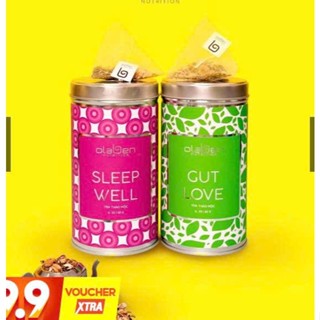  ✅️Combo Tiện Lợi Tea Newbie Bundle  1 Hộp Trà Gut Love Tea 60g Và 1 Trà Hộp Sleep Well Tea 60gr  - by OLABEN NUTRITION 