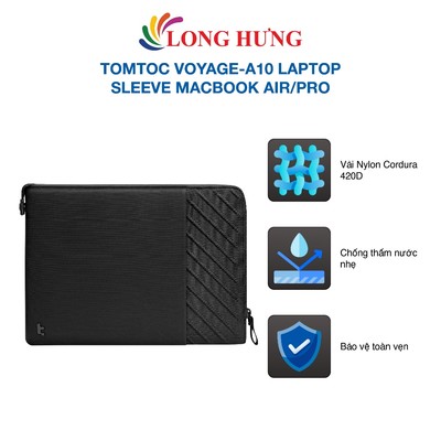 Túi chống sốc Tomtoc Voyage-A10 Laptop Sleeve MacBook Air/Pro - Hàng chính hãng
