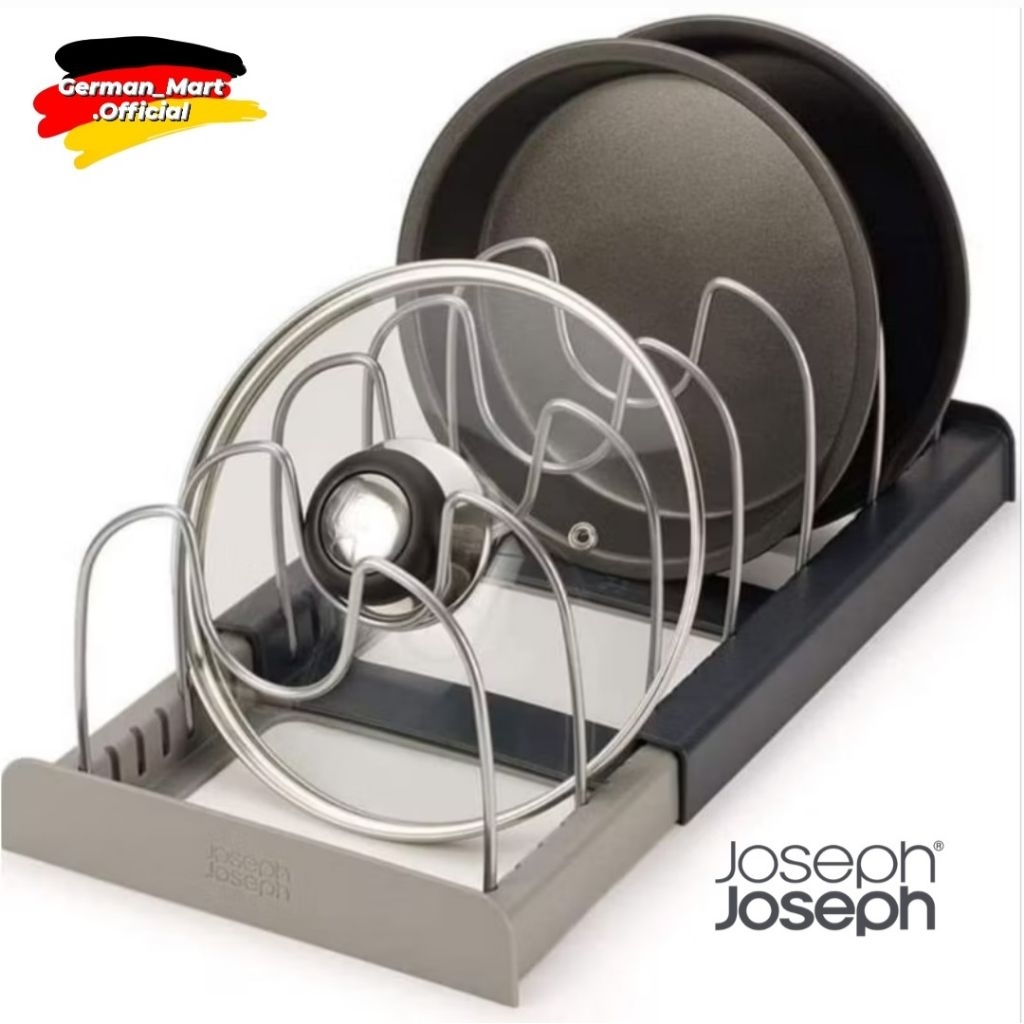 🇩🇪 KỆ/ GIÁ ĐỂ NẮP VUNG NỒI, CHẢO JOSEPH JOSEPH 85167