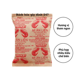  Mì giấy Miliket tôm đặc biệt giấy vàng mì ăn liền 2 tôm 4 tôm gói 65g  mì Miliket-Colusa  