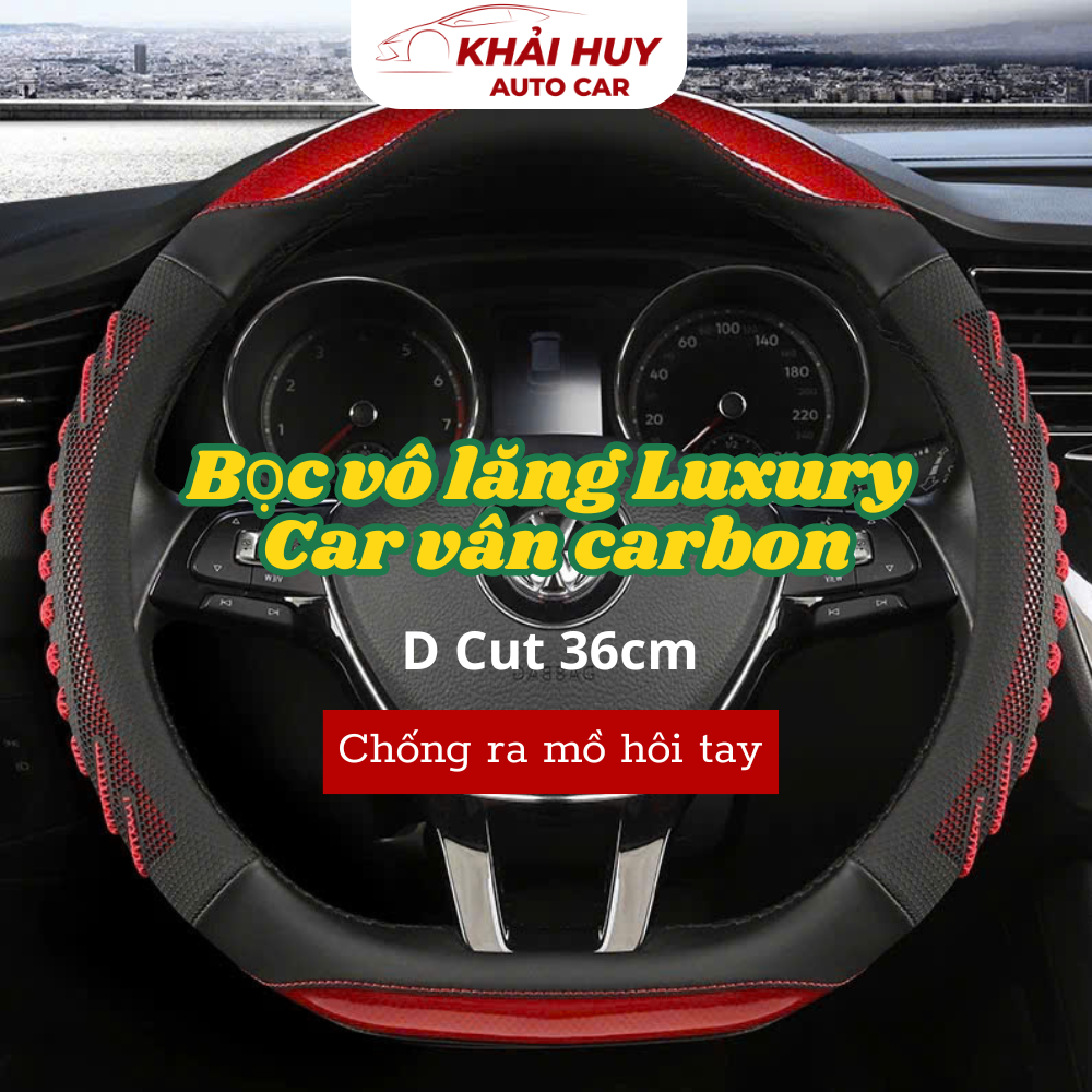 Bọc Vô Lăng Xe Điện Vinfast Limo Green, VF3, VF5, VF9, VFE34 Dáng Dcut Thể Thao Chuẩn Size Theo Xe H