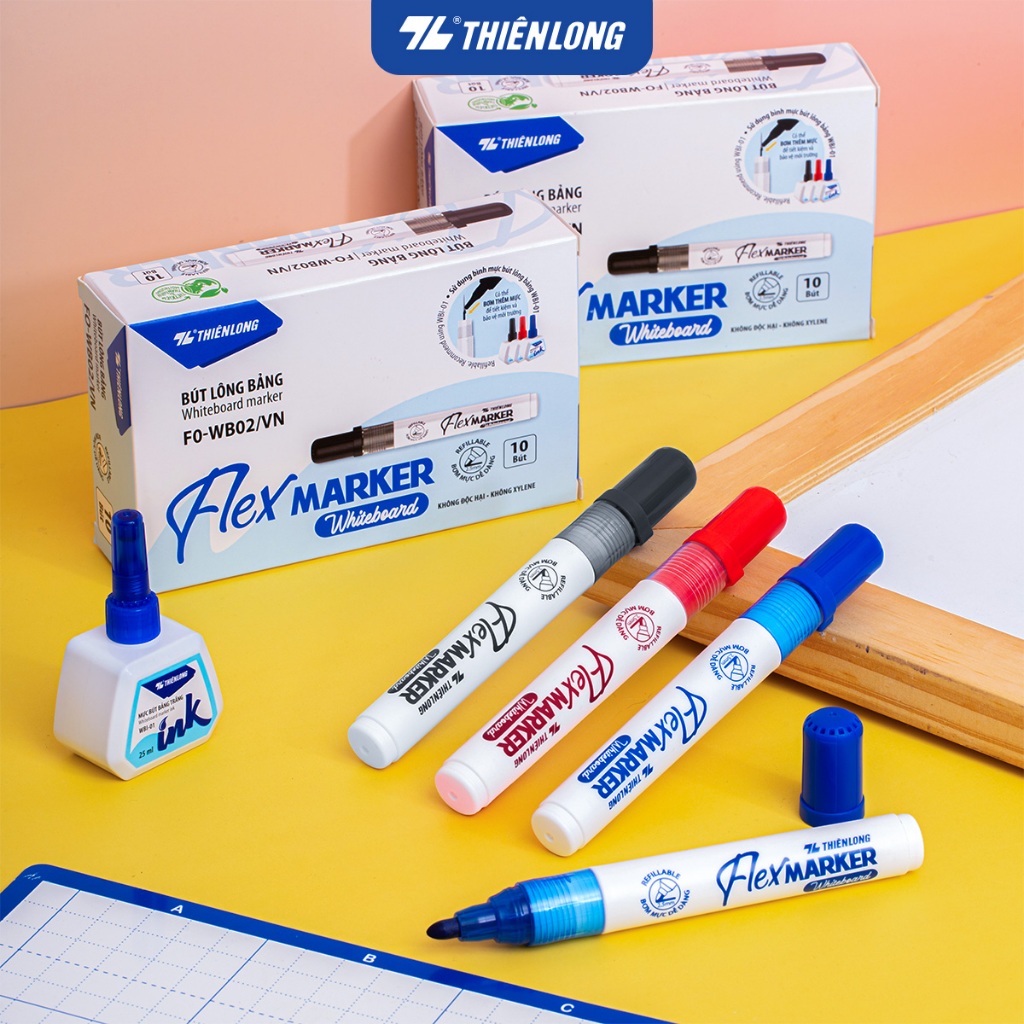 Combo 10 Bút lông bảng FlexOffice FO-WB02