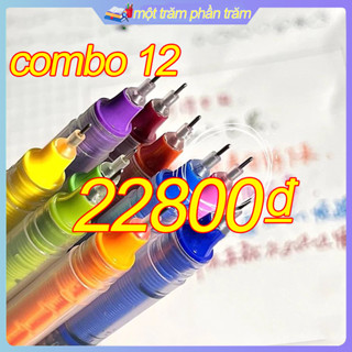 Combo 12 cây bút  đóng gói Bút Mực Gel Ngòi 0.5mm Nhanh Khô Nhiều Màu Sắc Bút Các loại 12 màu