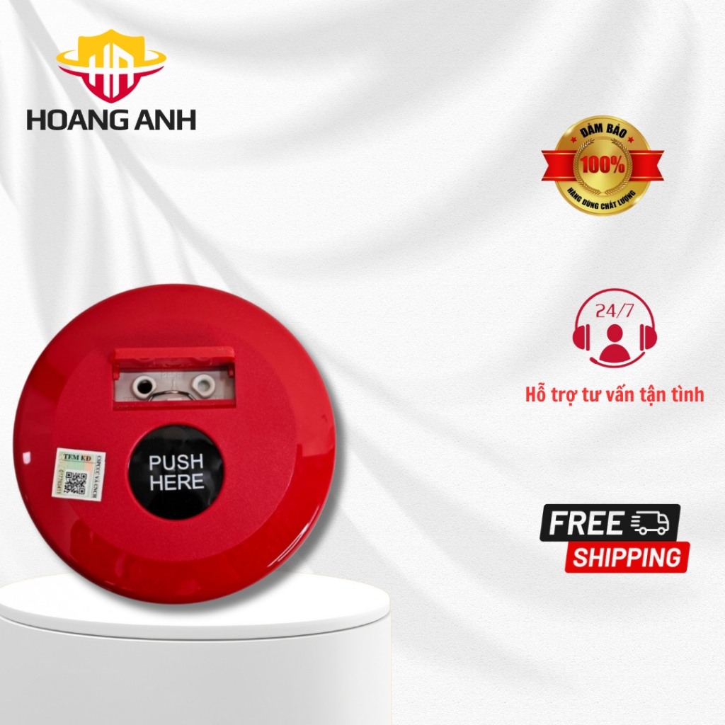 Nút nhấn báo cháy khẩn cấp, nút nhấn báo động sự cố khẩn cấp CM-FP3,  có tem kiểm định chất lượng