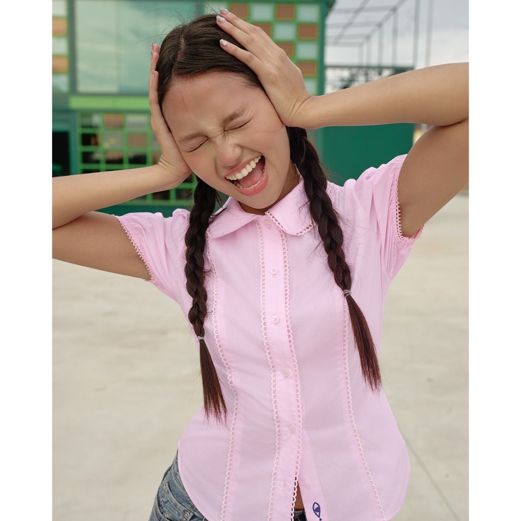 TheBlueTshirt - Áo sơ mi tay phồng ôm eo cổ sen cho nữ - Jennie Shirt- Women | BigBuy360 - bigbuy360.vn