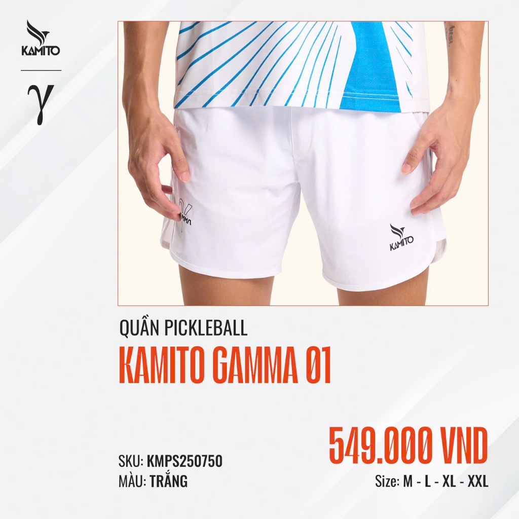 Quần Pickleball Kamito Gamma 01, vải gió thoáng mát, năng động