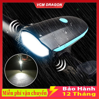 Đèn Xe Đạp Có Còi Báo 120dB – Sạc Năng Lượng Mặt Trời + USB, Siêu Sáng, 3 Chế Độ Chiếu Sáng, 5 chế độ còi