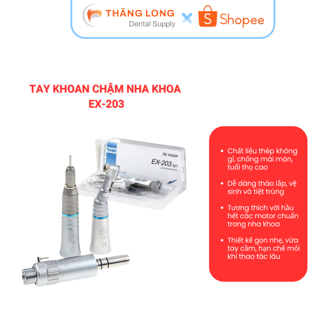 Bộ tay khoan chậm nha khoa EX 203