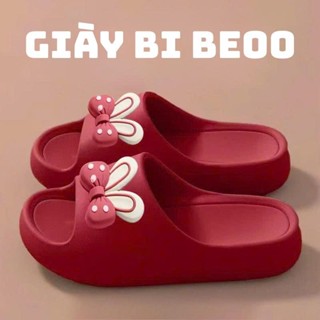  Dép bánh mỳ nữ đi trong nhà EVA siêu nhẹ sticker nơ tai thỏ- BM NƠ THỎ 