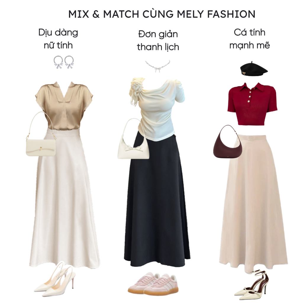 Chân váy dài chữ A dáng suông Mely Fashion công sở midi dài 90cm 96cm cạp cao tôn dáng che bụng tốt bigsize CV86-01 | BigBuy360 - bigbuy360.vn