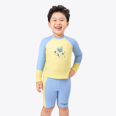 Bộ đồ bơi trẻ em SOBIE tay dài Thợ Lặn Xanh
