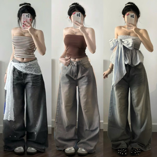 Quần Jean Ống Rộng Suông Ver 3 Nữ MIAA chất liệu Denim form phong cách trẻ, Quần bò ống rộng nữ ống rộng 33cm