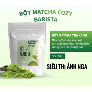  Bột Matcha Cozy Trà Xanh Hữu Cơ Công Nghệ Nghiền Không Sinh Nhiệt Nhật Bản 500g. 