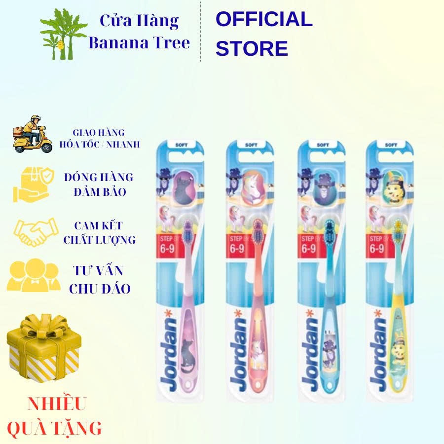 Combo 2 bàn chải đánh răng bé jordan step 3(6-9tuổi)