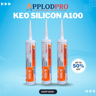 Keo Silicone AppLodpro A100 - Trắng sữa 475g - Xử lý, bít kín các khe hở và mối nối trong xây dựng