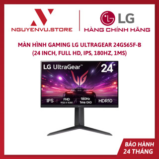 Màn hình gaming LG Ultragear 24GS65F-B - 24 Inch, Full HD, IPS, 180Hz, 1ms - Hàng chính hãng