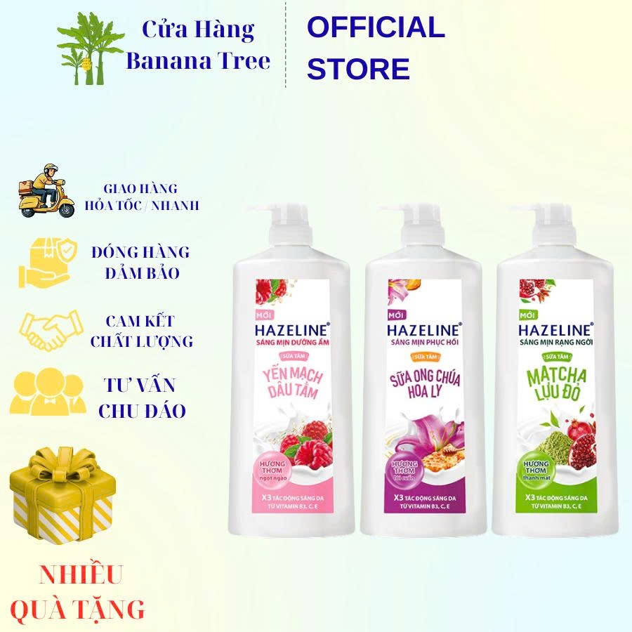 Sữa tắm dưỡng da Hazeline 670G - 1KG Hàng Chính Hãng.